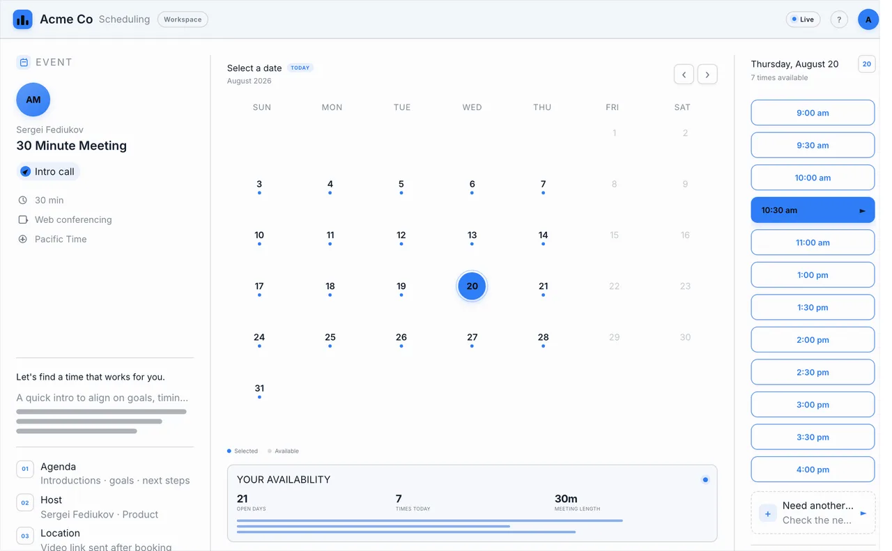 Scheduling Platform